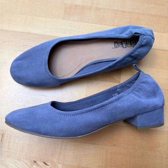 Blue Block Dainty Women's Flats by - Picture 1 of 5